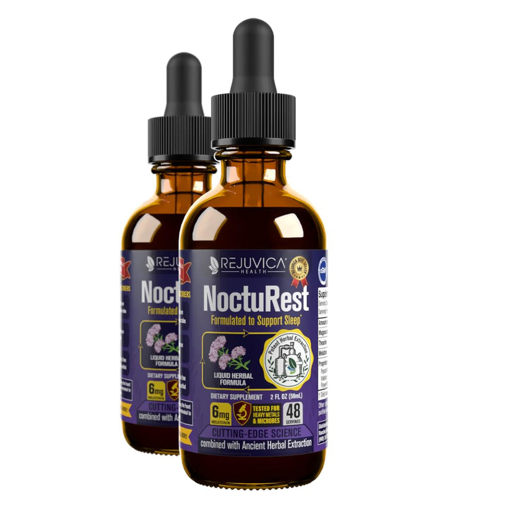 NoctuRest bottle with dropper for easy nightly use and gentle sleep support.