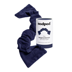 Nodpod gentle pressure sleep mask front view shows the four-pod design for a soothing fit.