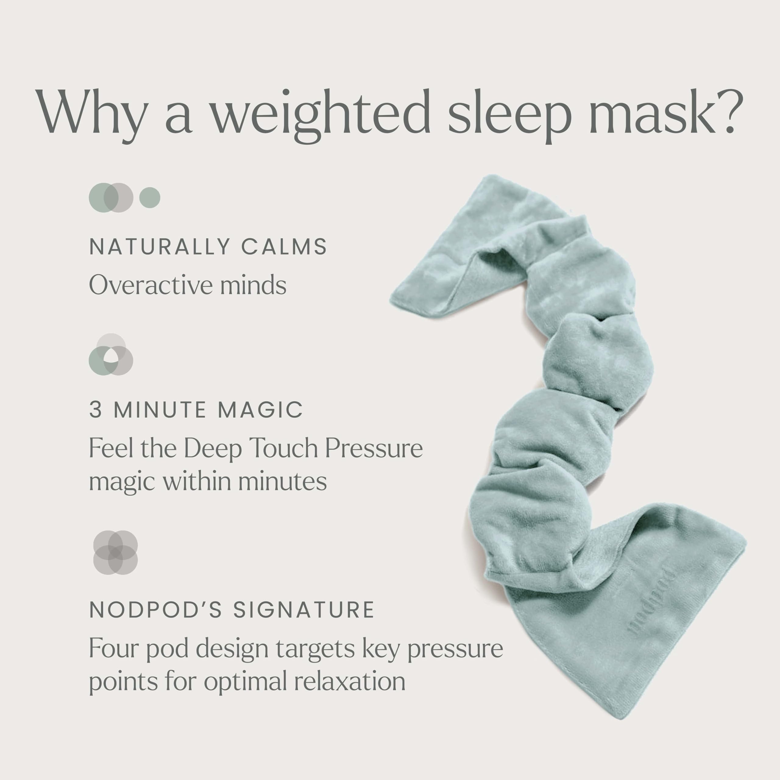 Nodpod sleep mask ready for travel to block light on the go.