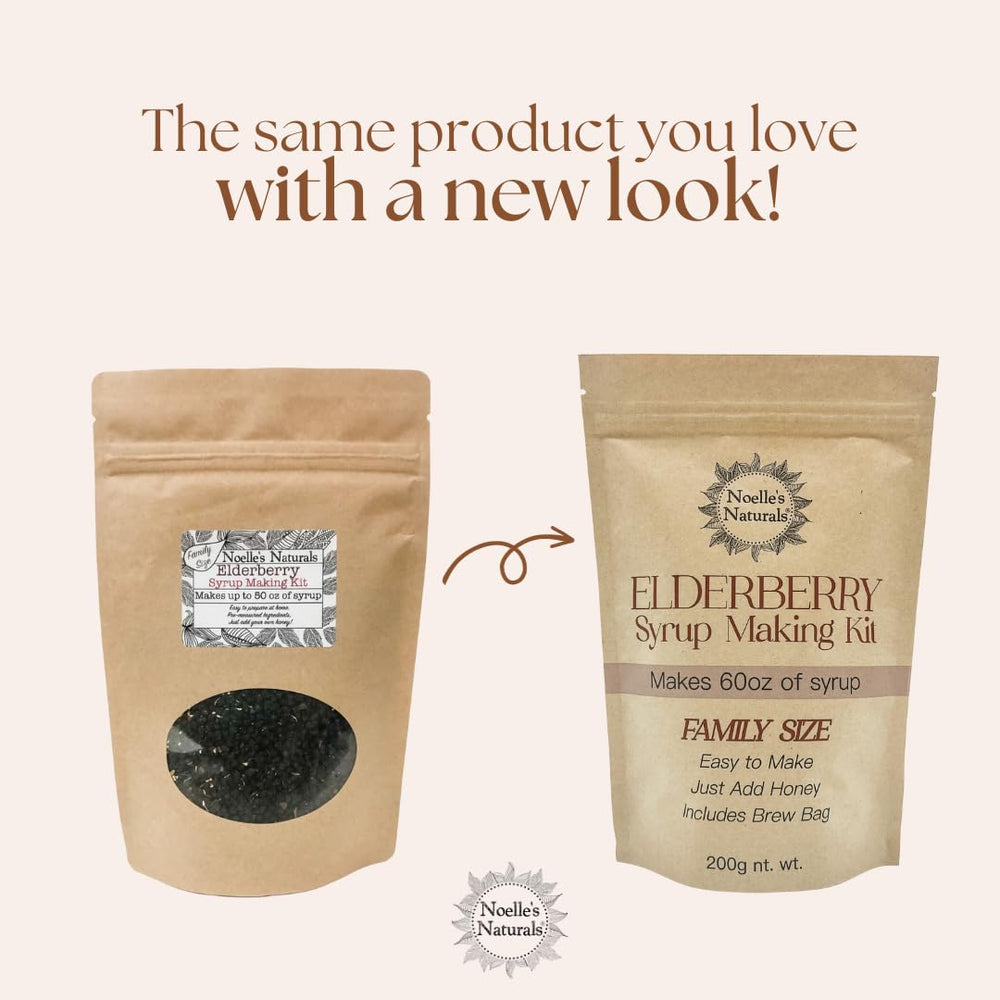 Noelle's Naturals Elderberry DIY Kit ingredients—organic spices ready for a simple simmer.