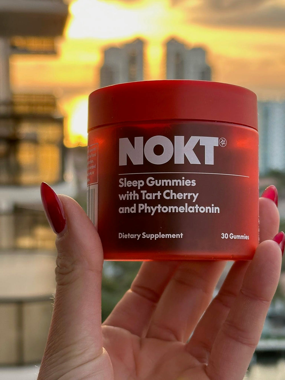 NOKT Sleep Gummies spilling from spoon for a convenient bedtime ritual.
