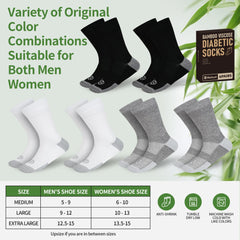 NOLUNT diabetic socks bamboo-viscose: breathable, moisture-wicking for all-day dryness.