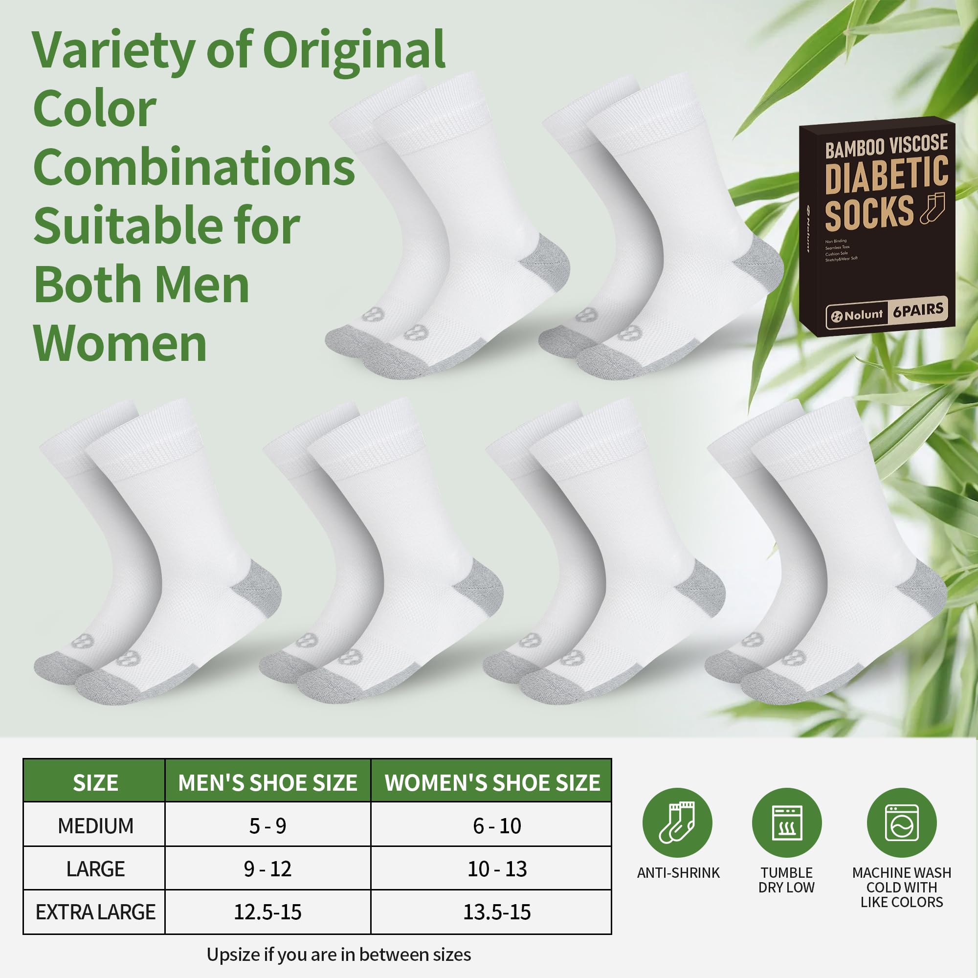 NOLUNT socks available in multiple colors to match outfits.