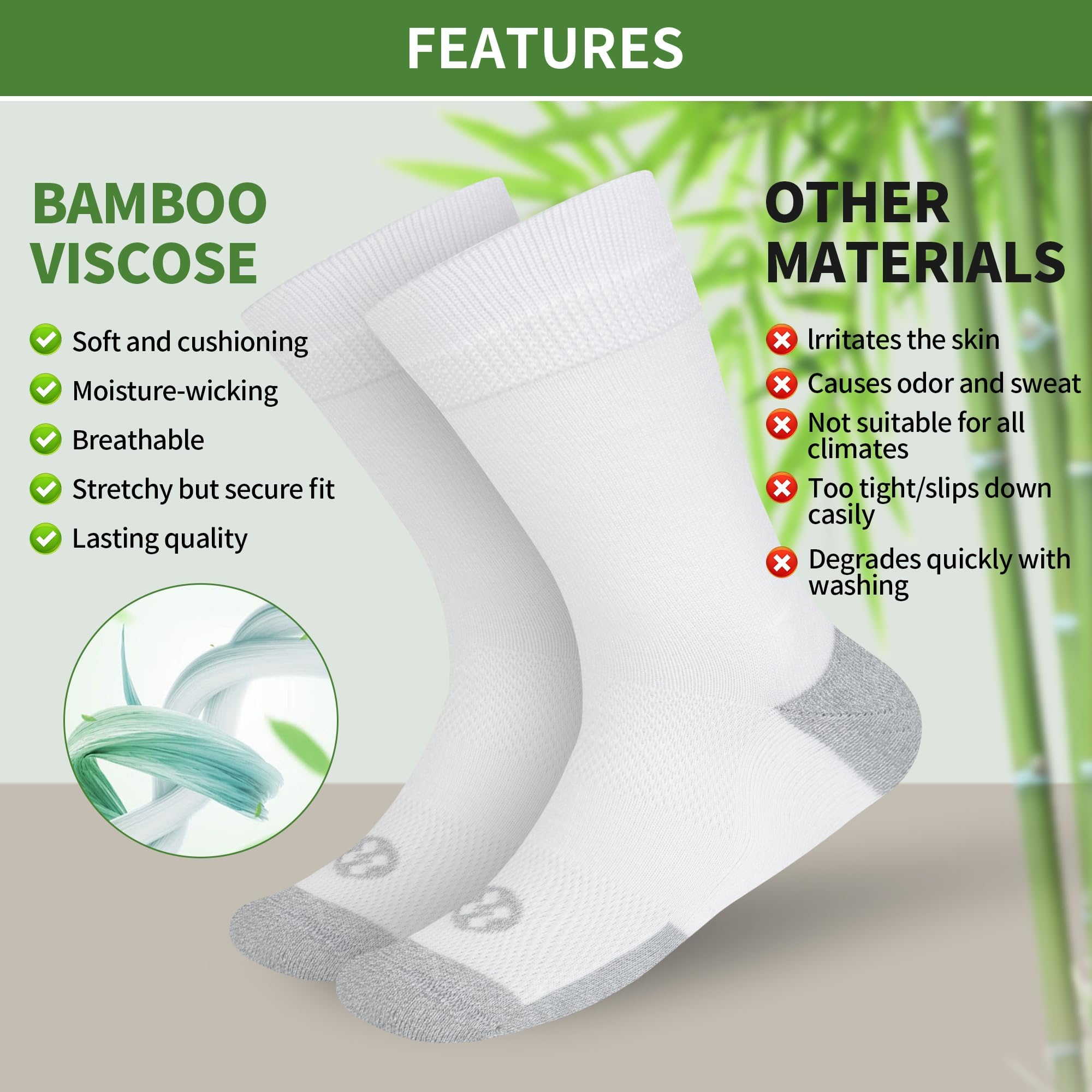 NOLUNT non-binding design around the ankle supports relaxed wear.
