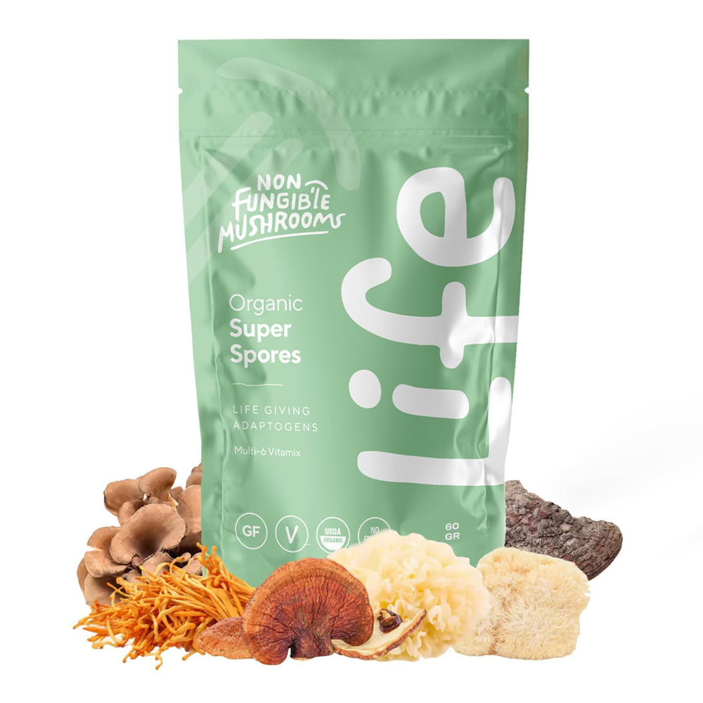 Non Fungible Mushrooms Life daily powder pouch for easy daily wellness