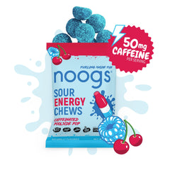 Noogs Sour Energy Chews close-up texture — soft chew for easy intake during workouts