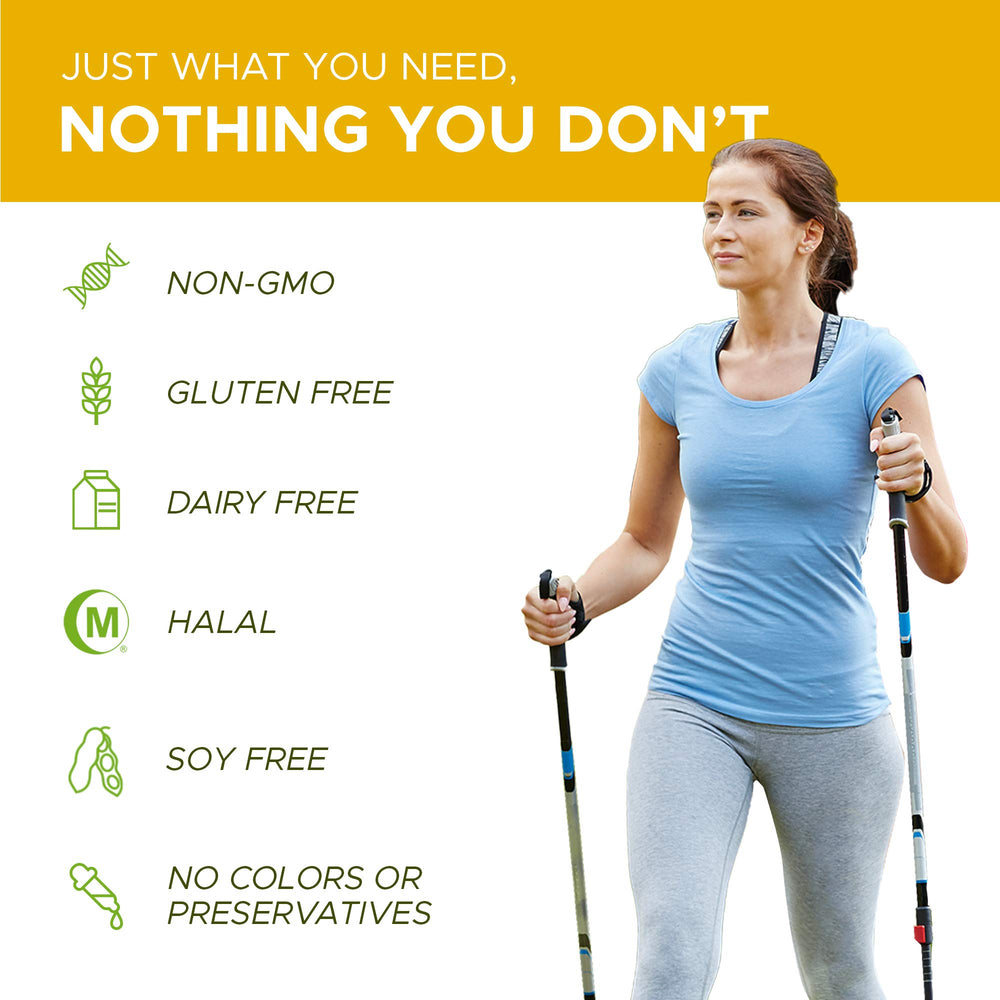 Noor Vitamins D3 bottle shows 5000 IU per softgel dosage.