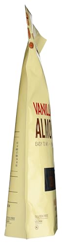 NOOSH vanilla almond protein powder mixed into a shake, smooth texture