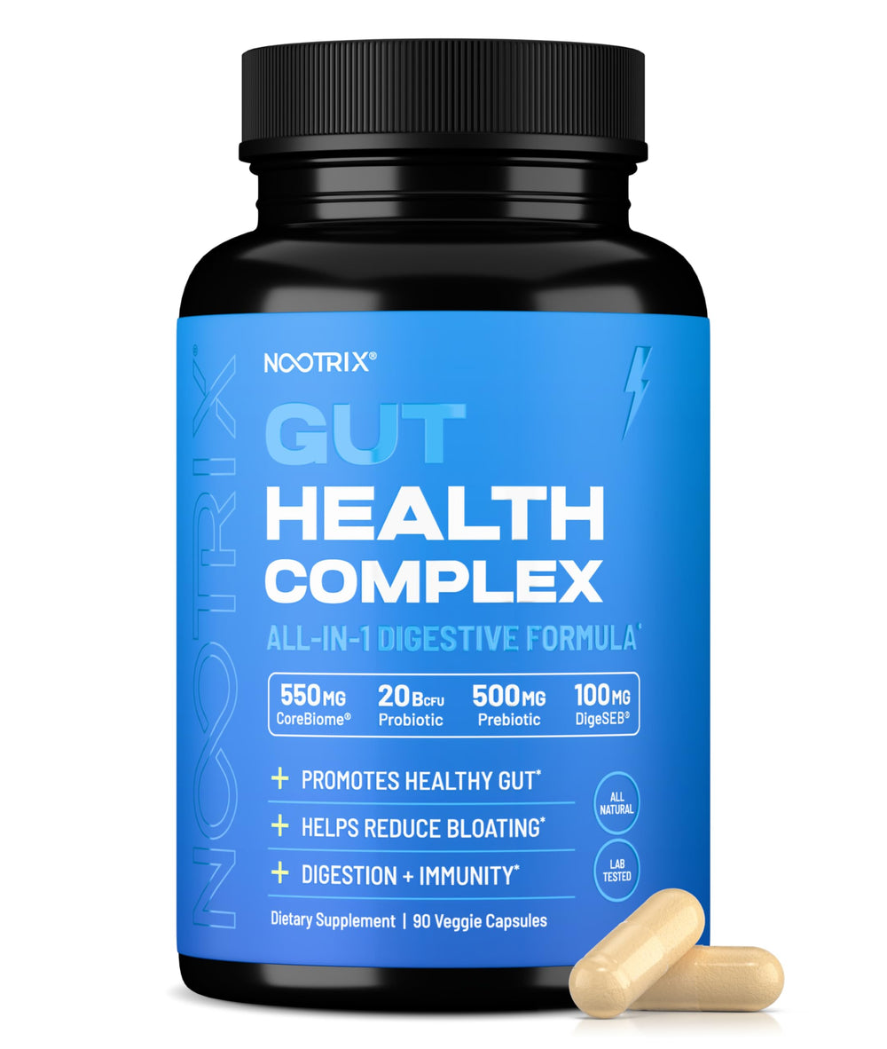 Nootrix Health Complex bottle front showing digestive support benefits