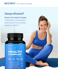 Nootrix Health Complex bottle label close-up highlighting probiotic and enzyme blend
