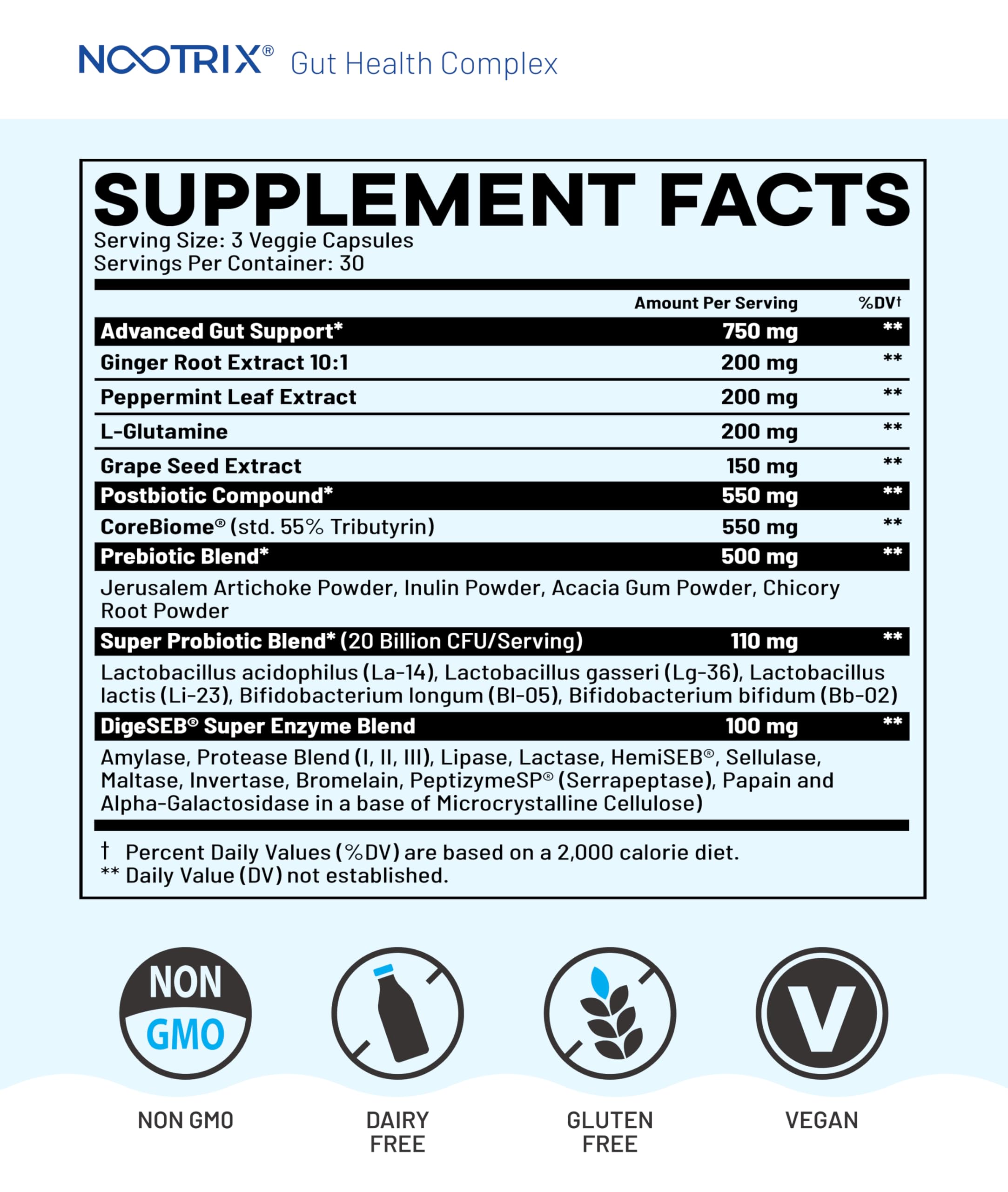 Nootrix Health Complex serving with glass of water illustrating daily wellness routine