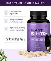 Nootrix Organic 5HTP Plus bottle top view ready for evening routine.