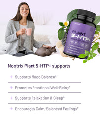 Nootrix Organic 5HTP Plus label shows organic Griffonia ingredients.