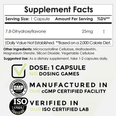Nootropics Depot 7,8-DHF capsules close-up for focus support.