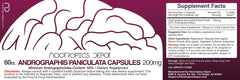 Nootropics Depot Andrographis capsules close-up showing 200 mg dose