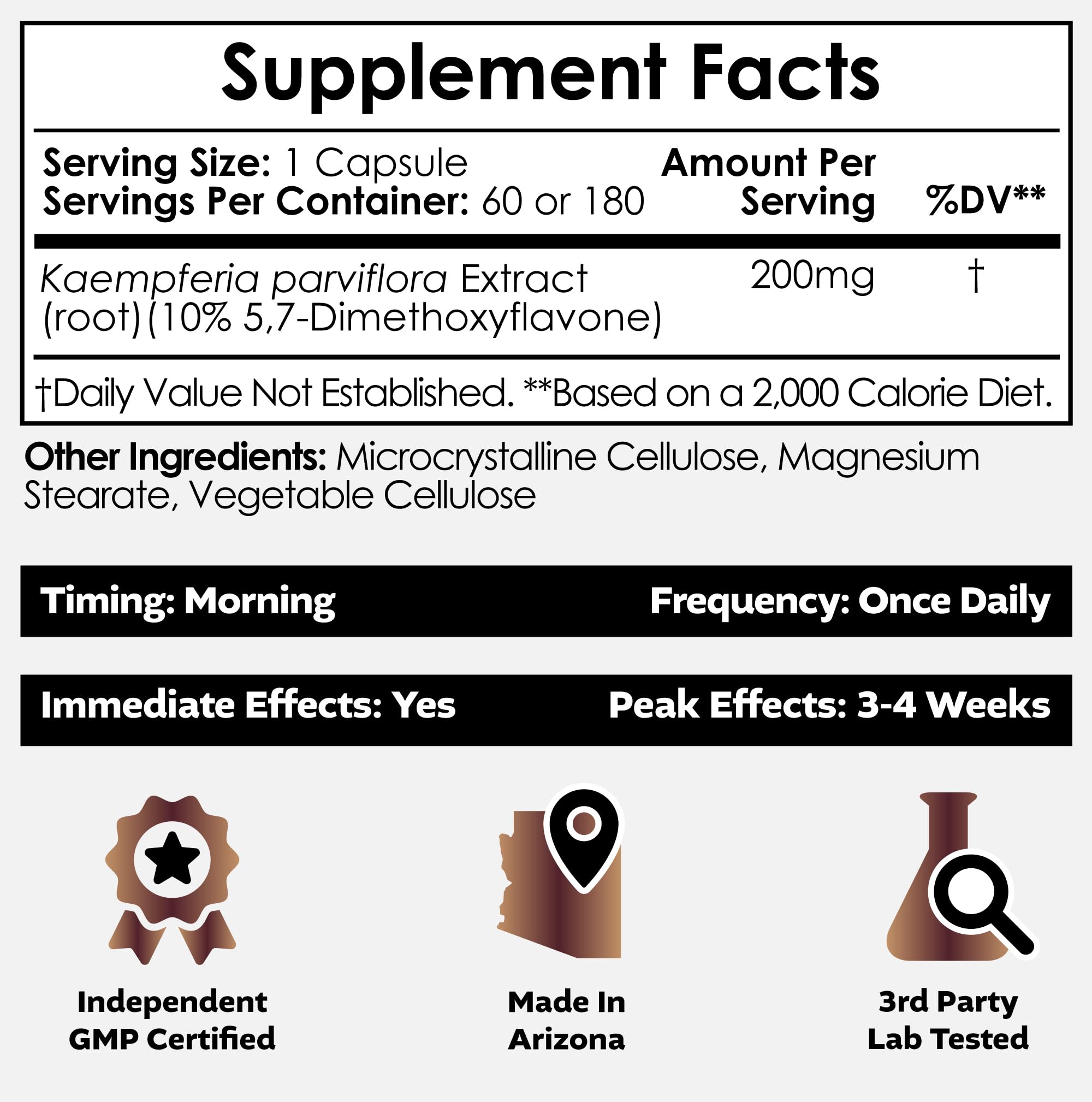 Nootropics Depot bottle front showcases capsules designed for daily energy and vitality.