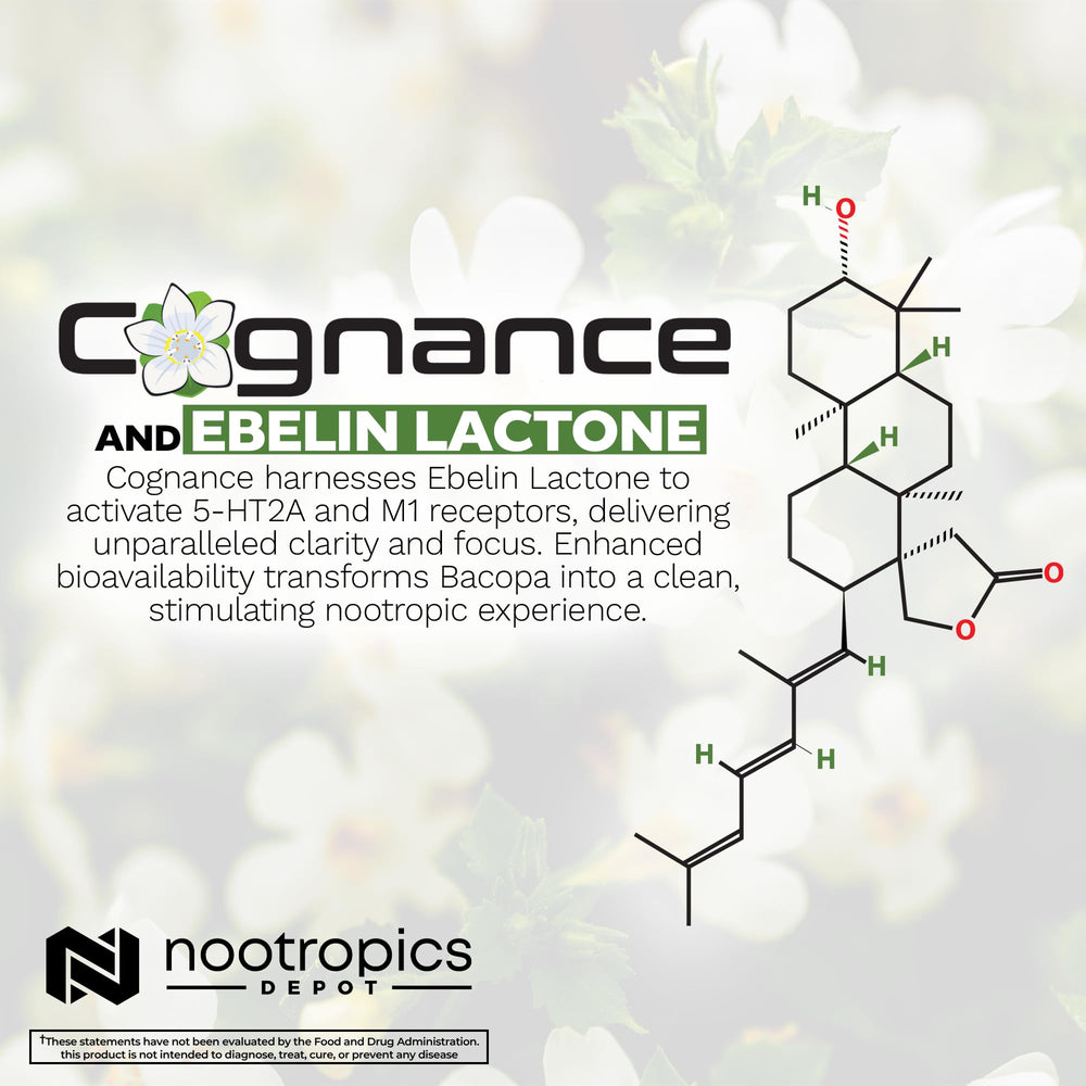 Nootropics Depot Cognance bottle pour demonstrates easy dosing during daily routines