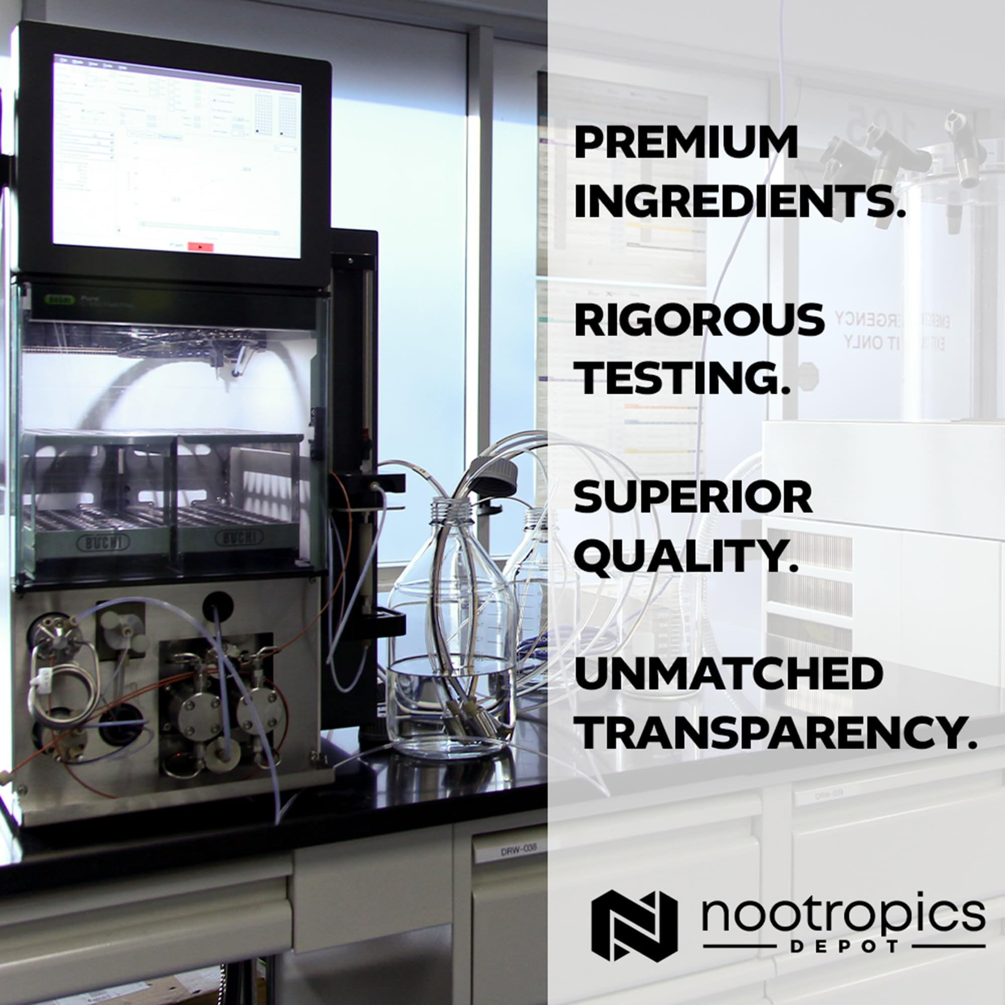 Nootropics Depot Cognance bottle top view shows secure seal for freshness