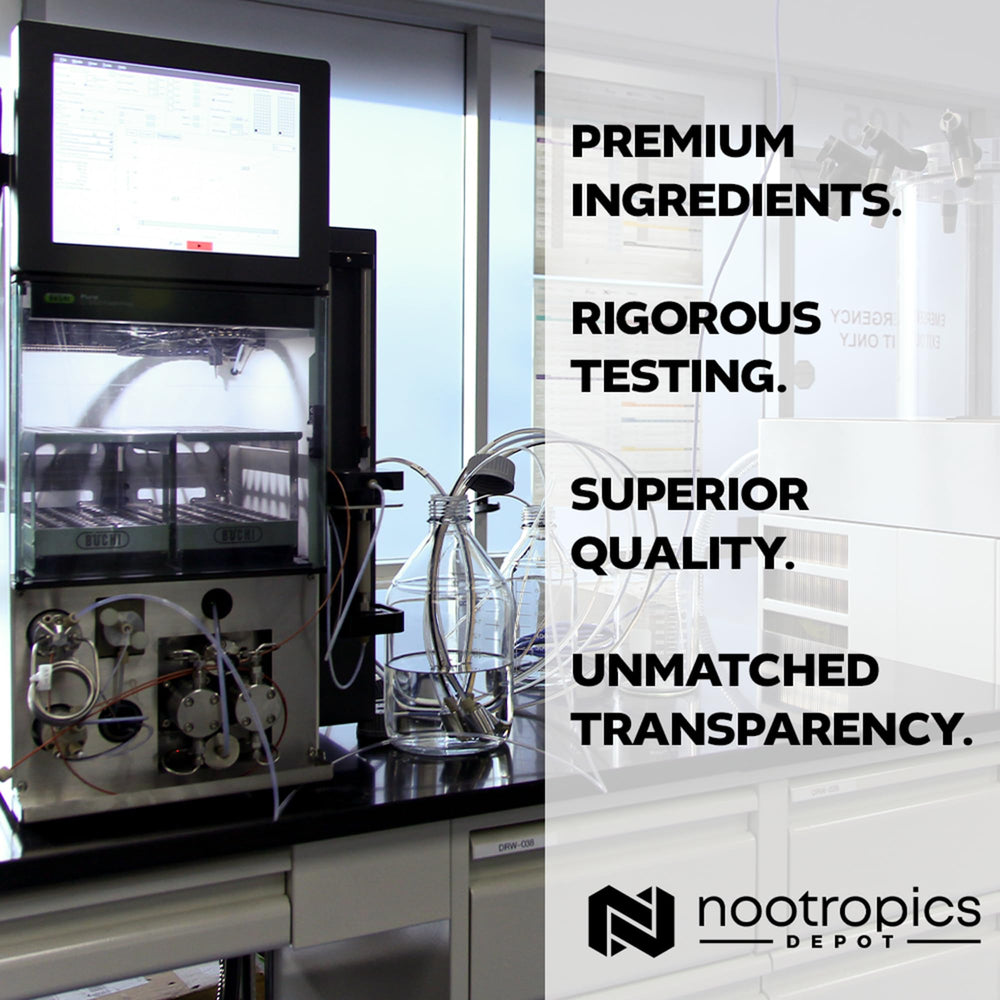 Nootropics Depot Cognance bottle top view shows secure seal for freshness