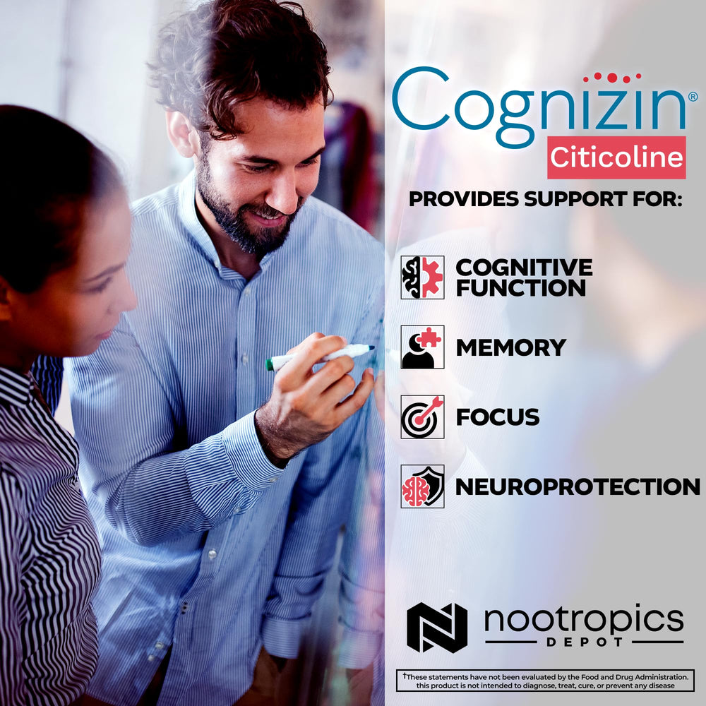 Cognizin label with Harvard study reference and essential nutrients