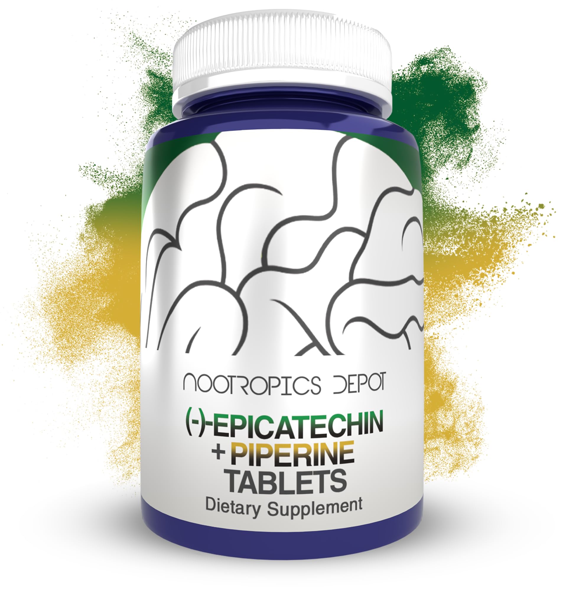 Nootropics Depot Epicatechin tablets in a 90-count bottle for daily energy support.