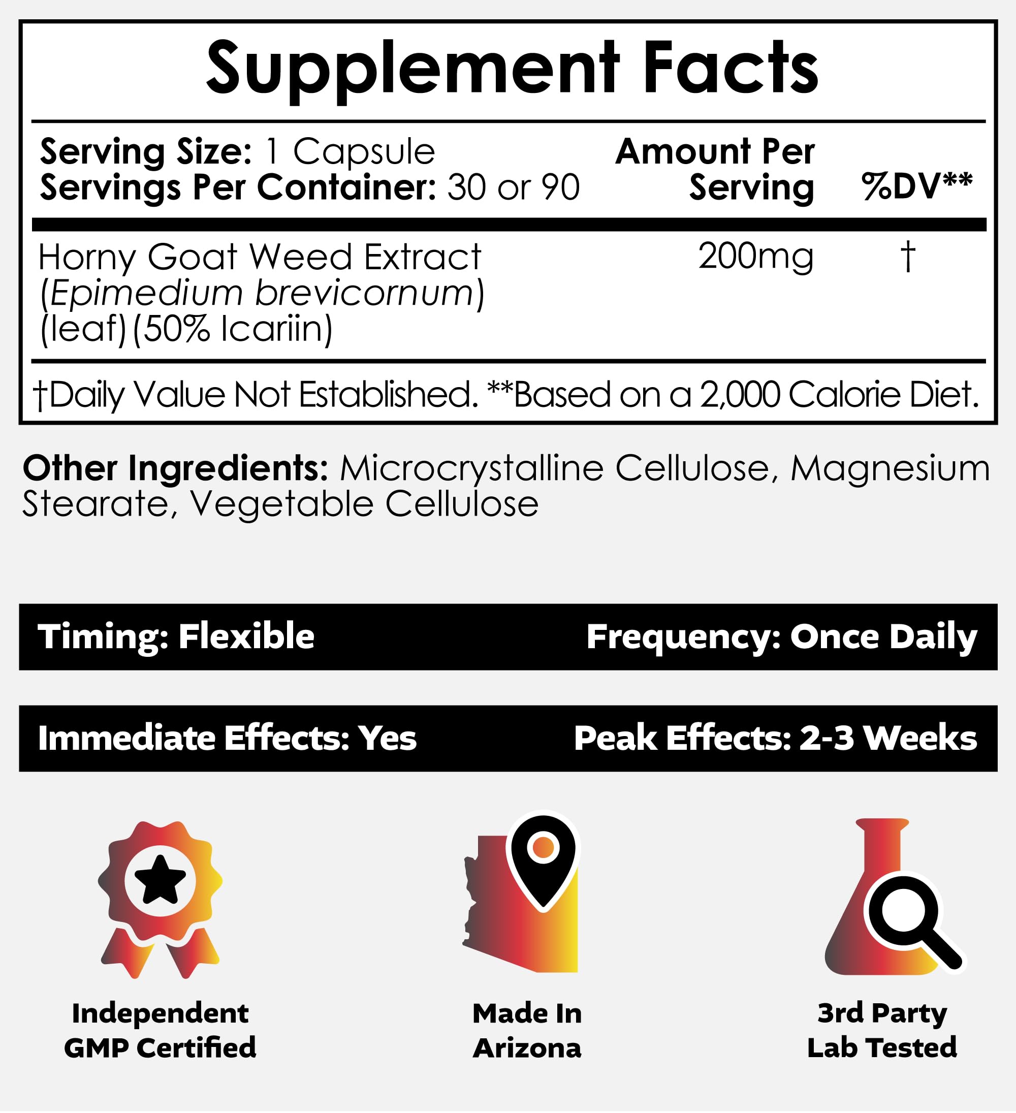 Nootropics Depot Horny Goat Weed packaging compact bottle ideal for regular use