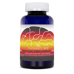 Nootropics Depot capsules highlight 50% icariin content for potency.