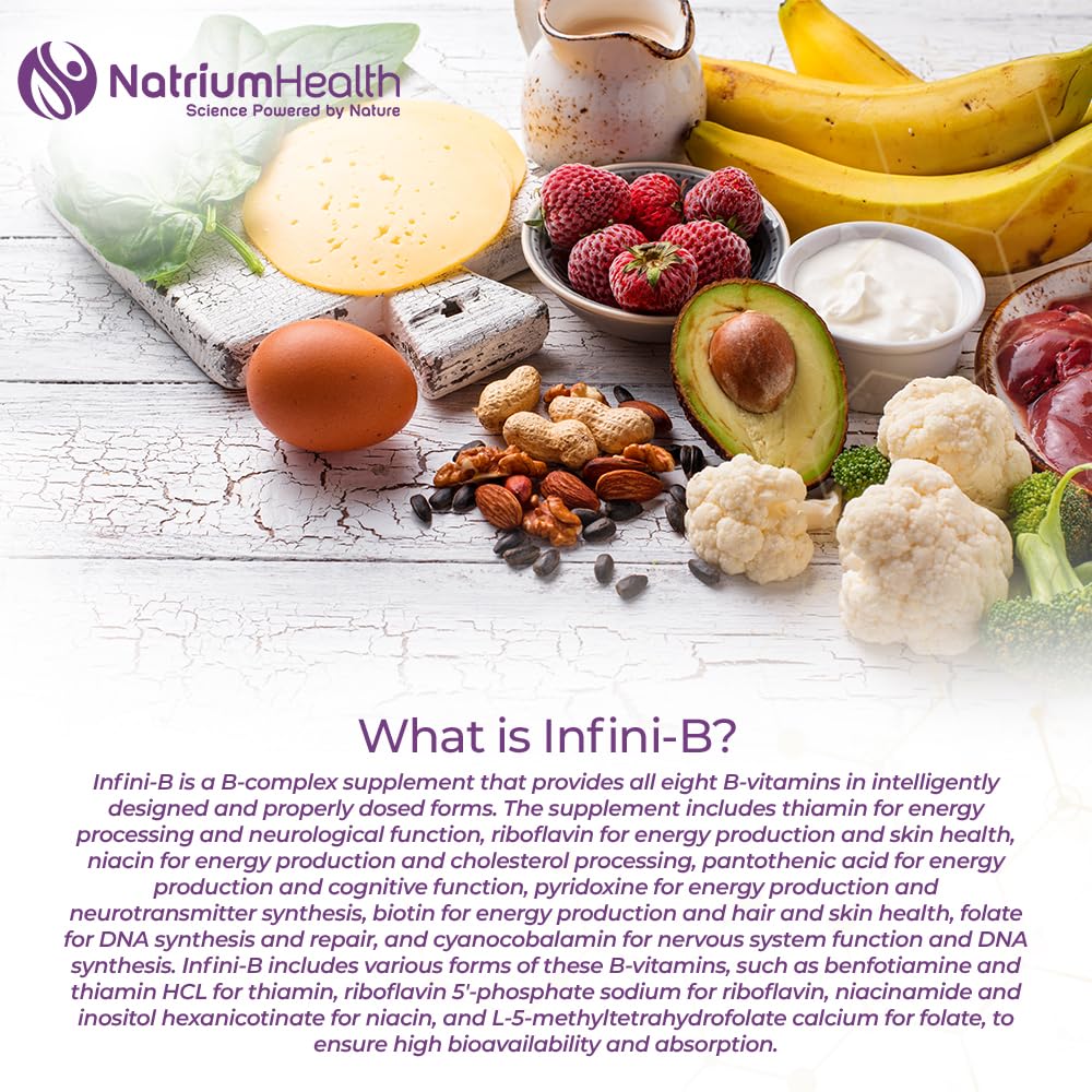 Nootropics Depot Infini-B Advanced B-Complex packaging with capsule count
