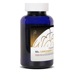Nootropics Depot Lions Mane capsules side-by-side closeup
