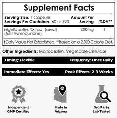 Nootropics Depot Nigella Sativa capsules pouring, convenient for daily routines.