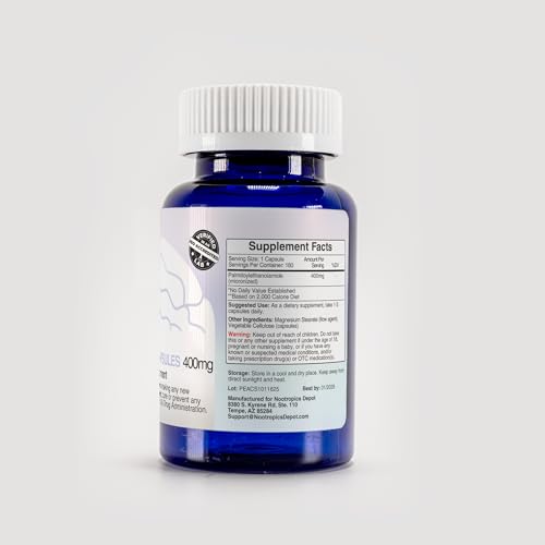 Nootropics Depot Palmitoylethanolamide capsule in use as part of daily routine.