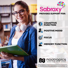 Nootropics Depot Sabroxy tablets close-up showing tablet texture