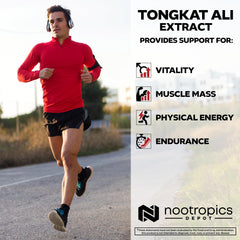 Nootropics Depot Tongkat Ali extract capsule close-up illustrating quality