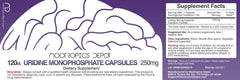 Uridine Monophosphate capsules label with dosage information for informed supplementation