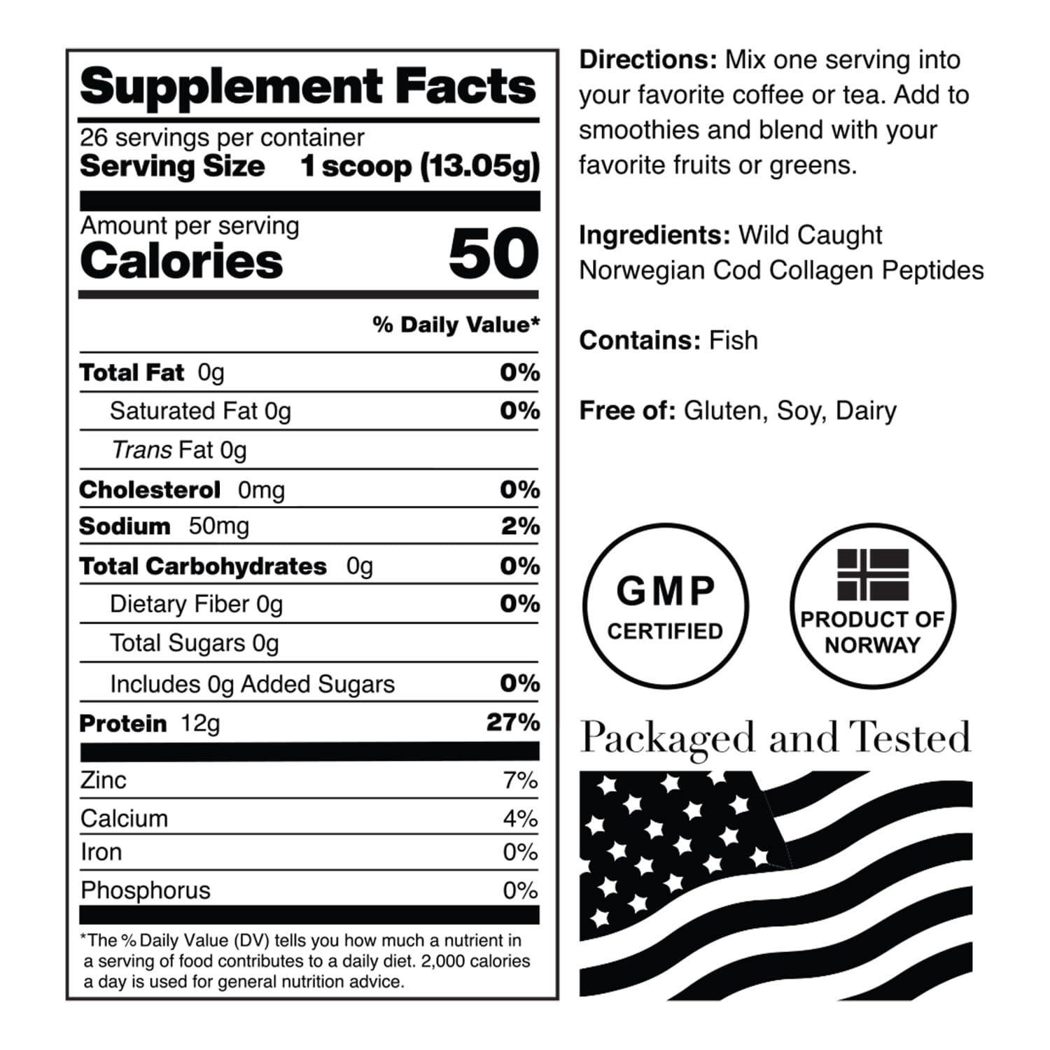 US GMP-certified NorCal Marine Collagen packaging signals quality