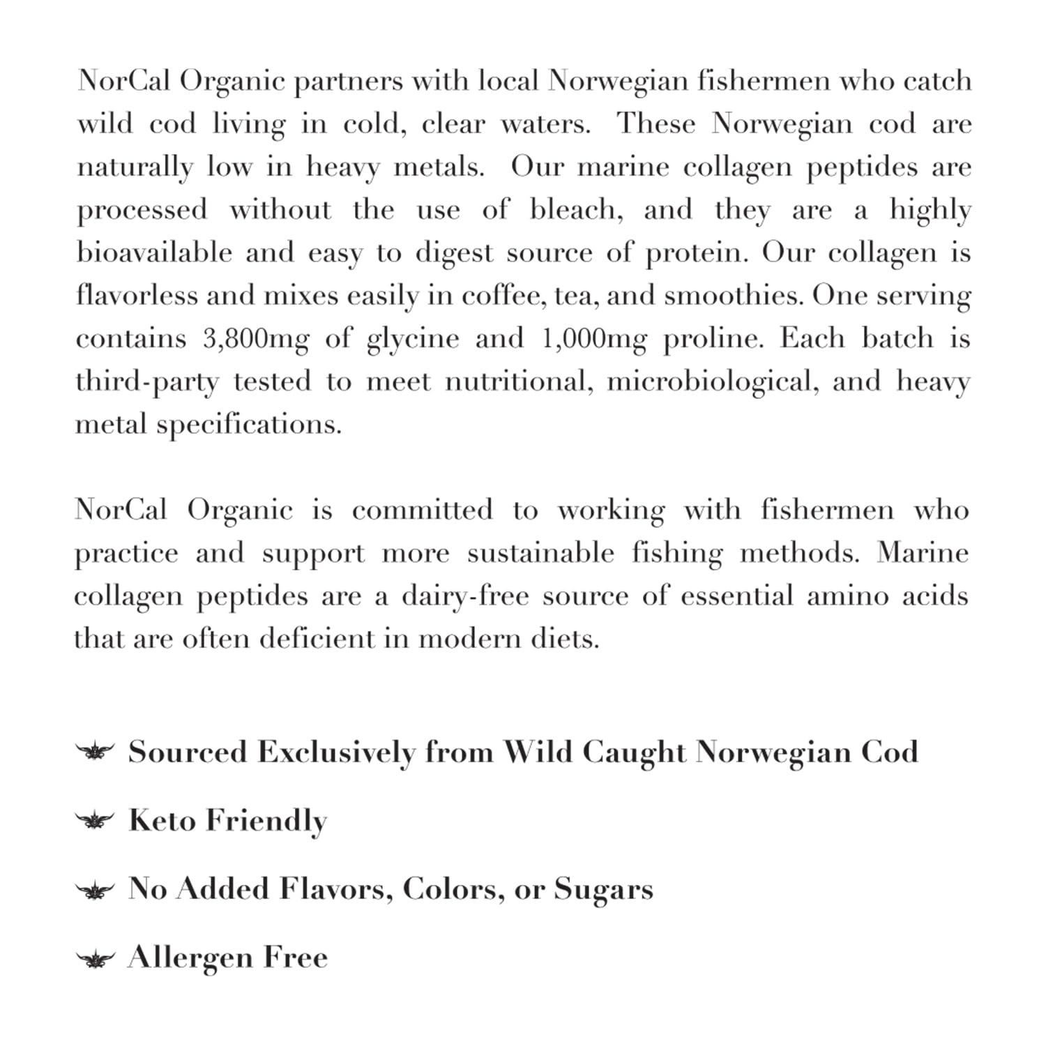 NorCal Organic Marine Collagen in smoothie adds protein and texture