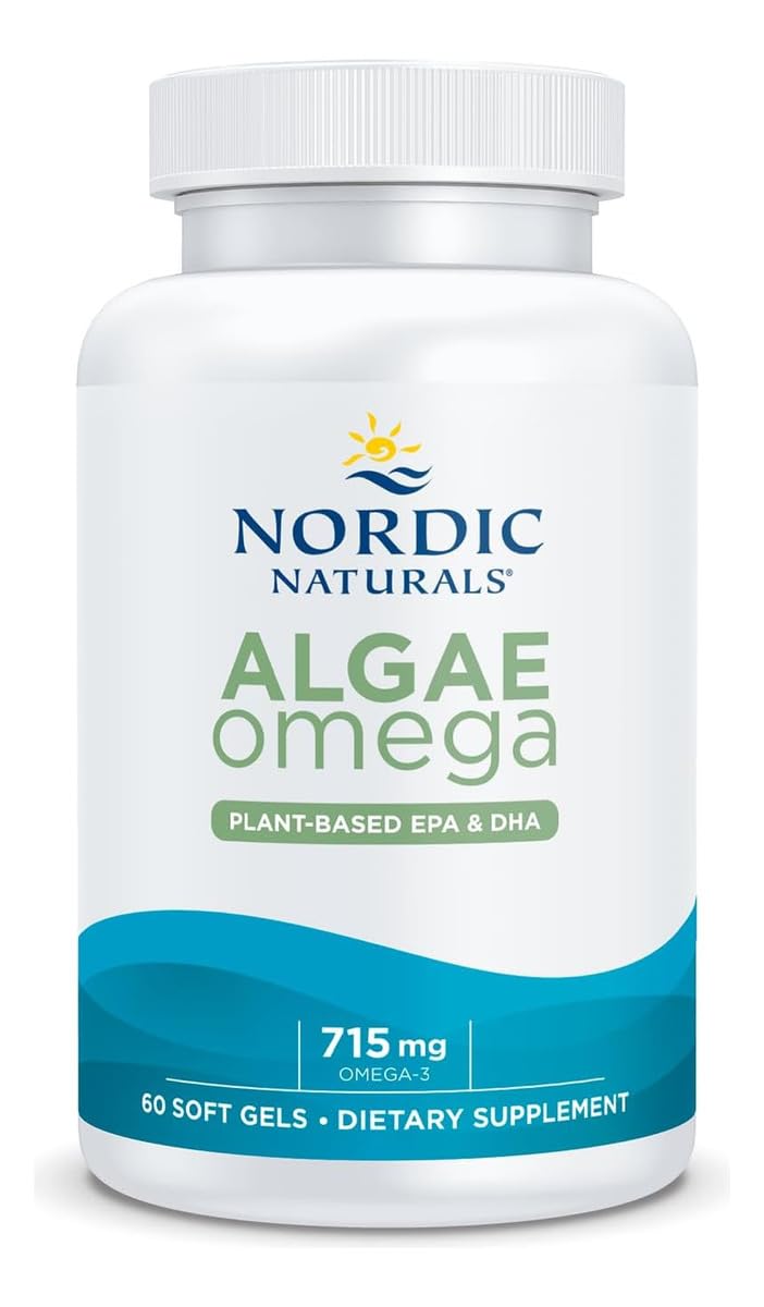 Nordic Naturals Algae Omega daily-use bottle showcases convenient routine.
