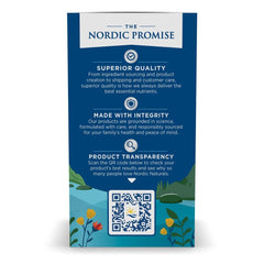 Nordic Naturals Arctic Cod Liver Oil lemon label close-up — purity and sustainability.