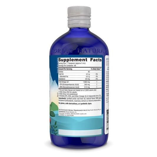 Nordic Naturals orange bottle pour shot, smooth taste with no fishy burps