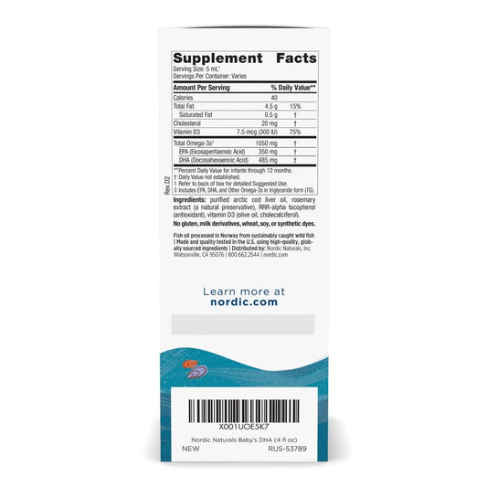 Nordic Naturals Baby's DHA dropper demonstrating precise dosing.