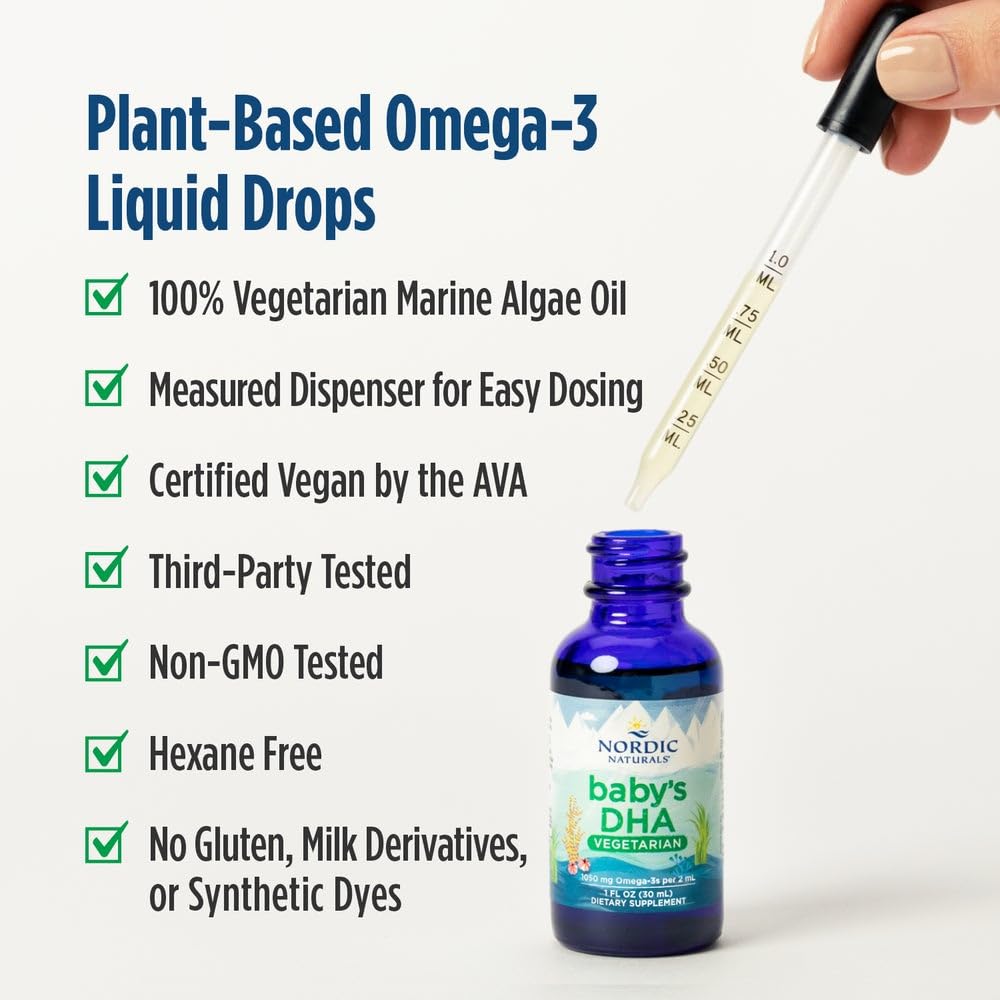 Caregiver adds drops to baby bottle using the dropper.