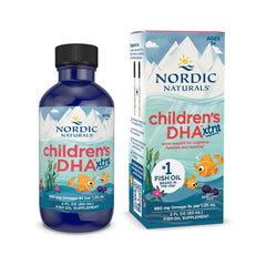 Nordic Naturals Children's DHA Xtra Berry Punch bottle pictured for kid-friendly omega-3 support