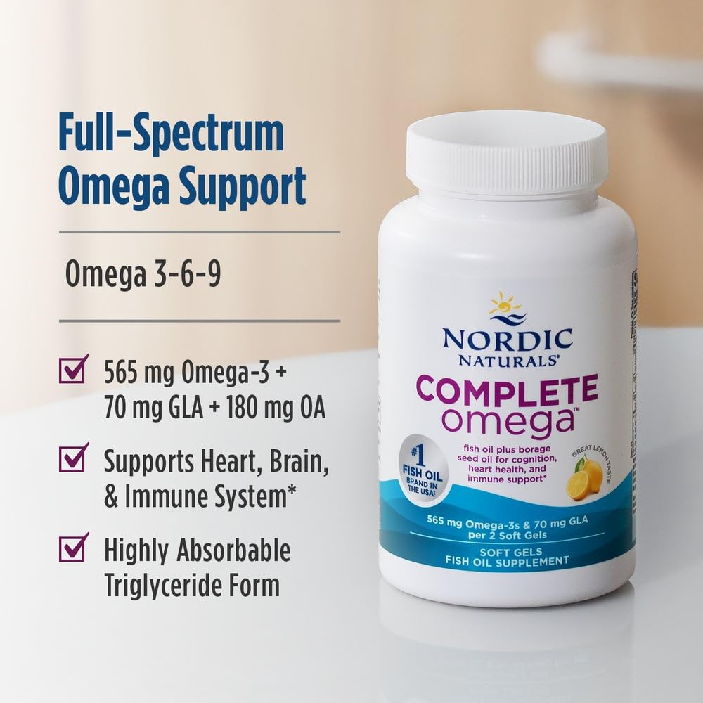 Gluten- and dairy-free allergen-free stamp on packaging of Nordic Naturals Complete Omega