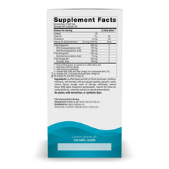 Nordic Naturals Complete Omega-D3 lemon soft gels front view for easy daily intake.