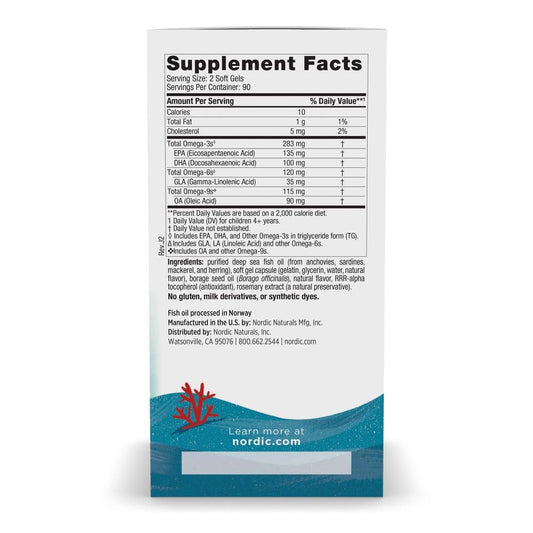 Nordic Naturals Complete Omega Jr. lemon gels for easy daily supplementation.