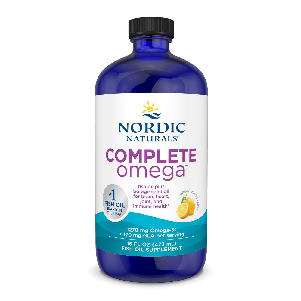 Nordic Naturals Complete Omega lemon bottle for easy daily omega-3 intake.