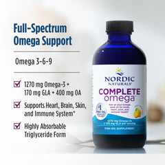 Nordic Naturals Complete Omega lemon sustainability icon indicating ethical sourcing.