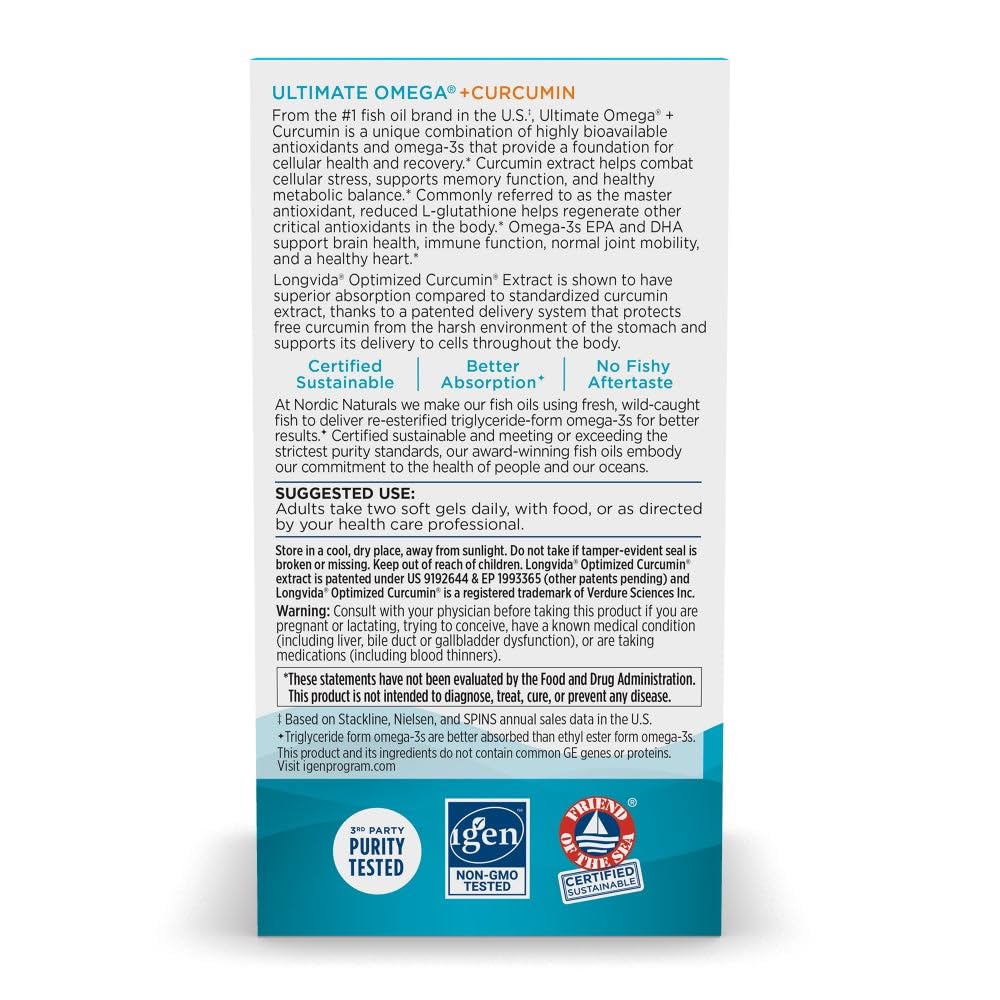Nordic Naturals curcumin patented form—optimized absorption for turmeric benefits.