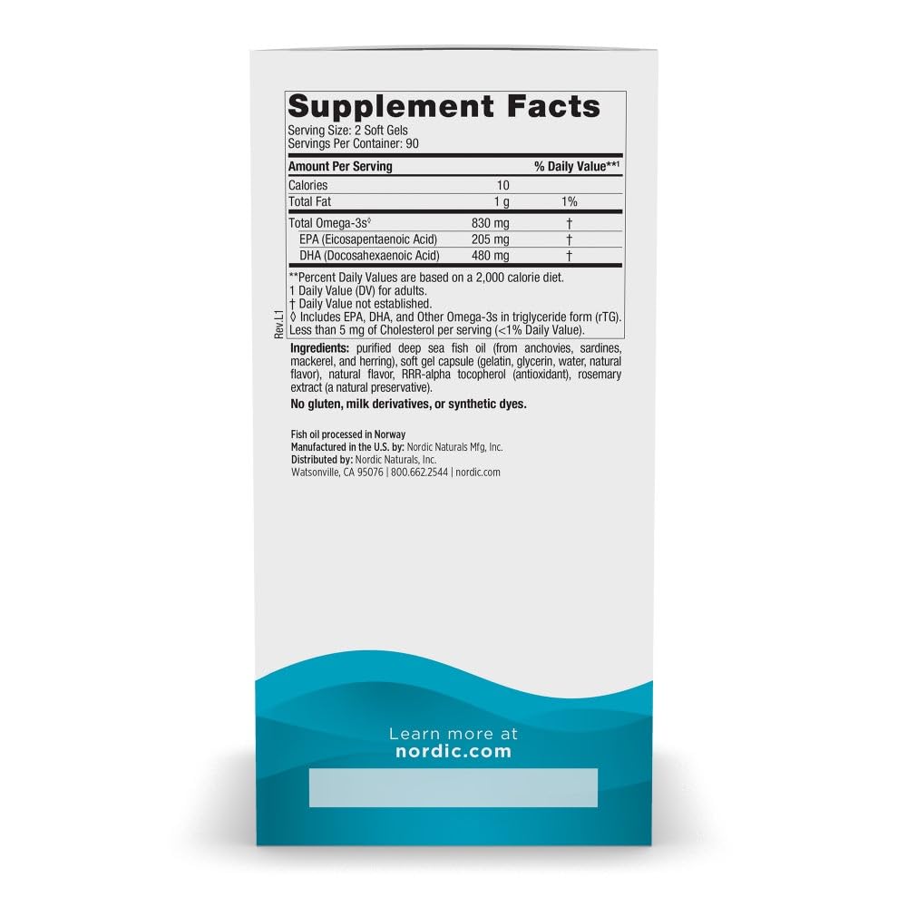 Nordic Naturals DHA soft gels poured; convenient daily dosage option.