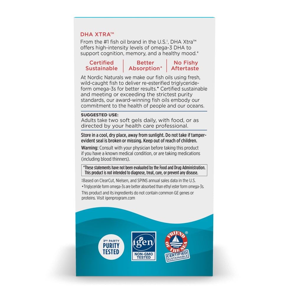 Pouring Nordic Naturals DHA Xtra Strawberry into a spoon to show serving size.